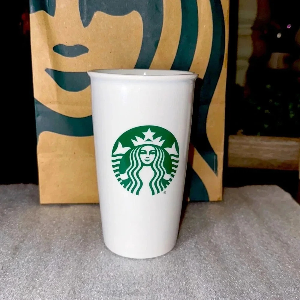 2016 Starbucks Coffee Classic Coffee Traveler Tumbler Double Wall Ceramic 12oz